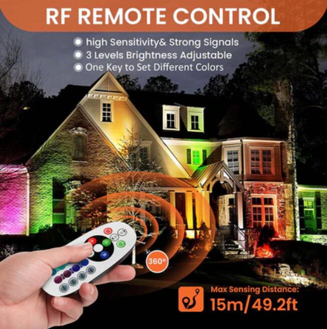 (image for) 5Watt Low Voltage RGBWW (RGB and 3000K Warm White) LED Well Lights Landscape Lighting IP65 Waterproof Outdoor 12V-24V Ground Lights for Garden Yard Driveway(8Pack)